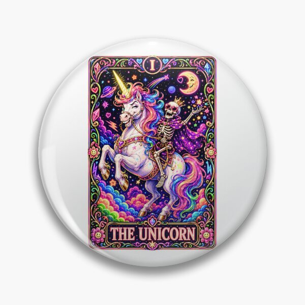 Item preview, Funny Tarot Skeleton - The Unicorn designed and sold by Travelslightly.