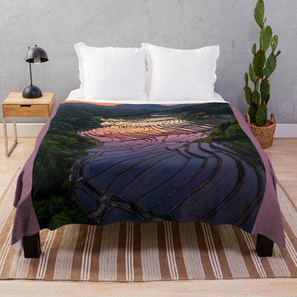 Item preview, Tanada Sunset: Japanese Terraced Rice Fields designed and sold by conohitoAI-ArtGallery.
