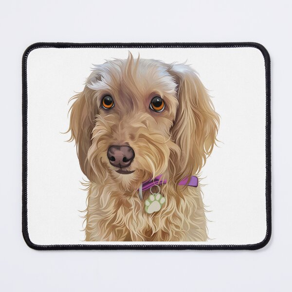 Item preview, Cute Goldendoodle Dog Vector Illustration designed and sold by onebystudio.