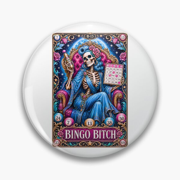 Item preview, Funny Tarot Skeleton - The Bingo Bitch designed and sold by Travelslightly.