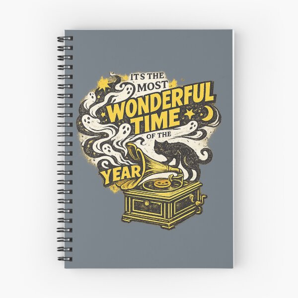 Item preview, Vintage Halloween Music Lover Gramophone Cat designed and sold by POD DYNASTY | Original Print On Demand T-Shirt Graphics.