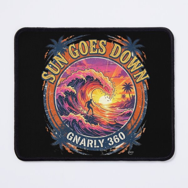 Item preview, Sun Goes Down: Sunset With Surfer designed and sold by Gnarly360.