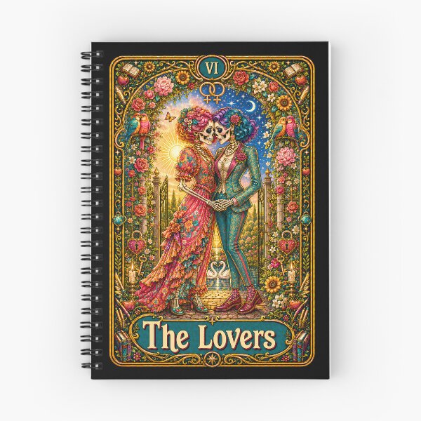Item preview, Funny Tarot Skeleton - The Lovers Lesbian Couple designed and sold by Travelslightly.