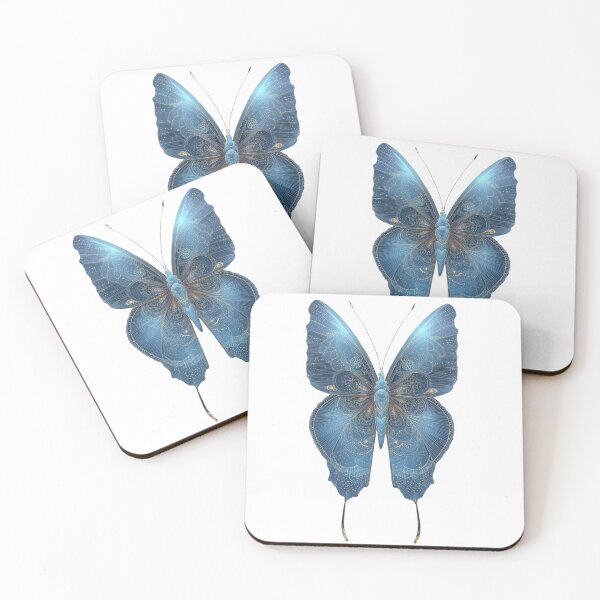 Item preview, Glowing Blue Butterfly Ethereal Insect Art  designed and sold by LC&LCPlatform.