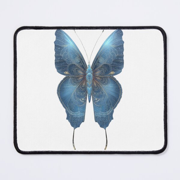 Item preview, Glowing Blue Butterfly Ethereal Insect Art designed and sold by LC&LCPlatform.
