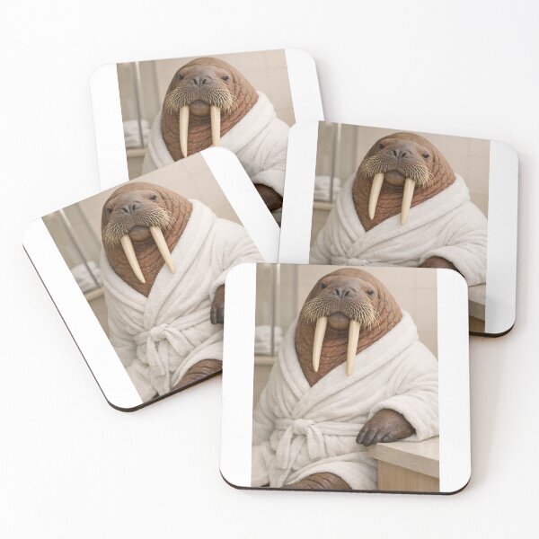 Item preview, Relaxing Bathrobe Walrus designed and sold by Sillytoe.