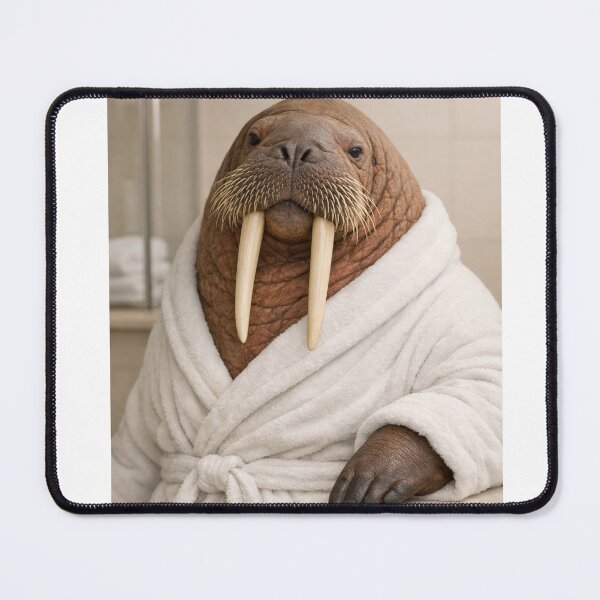 Item preview, Relaxing Bathrobe Walrus designed and sold by Sillytoe.