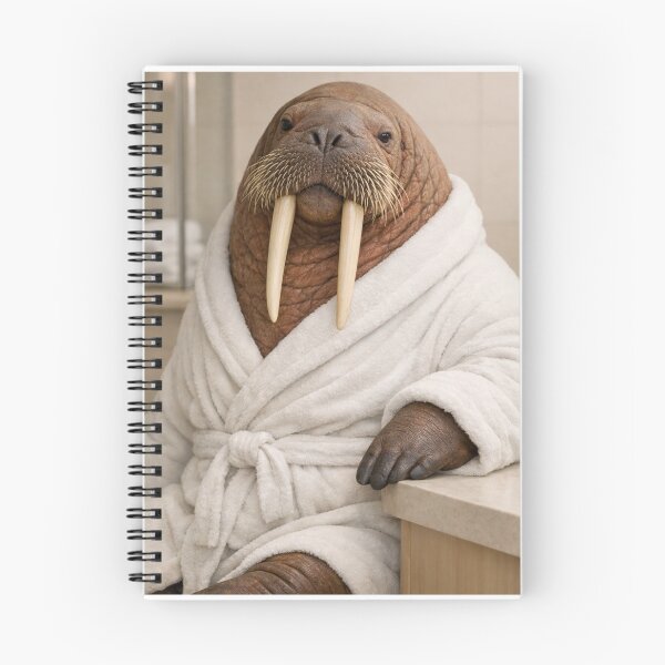 Item preview, Relaxing Bathrobe Walrus designed and sold by Sillytoe.