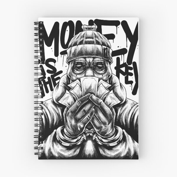 Item preview, Money Is The Key Urban Streetwear Robber Mask Cash Graphic designed and sold by Kimos Creative Store.