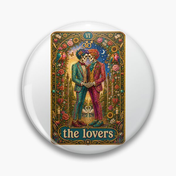 Item preview, Funny Tarot Skeleton - The Lovers Gay Couple designed and sold by Travelslightly.