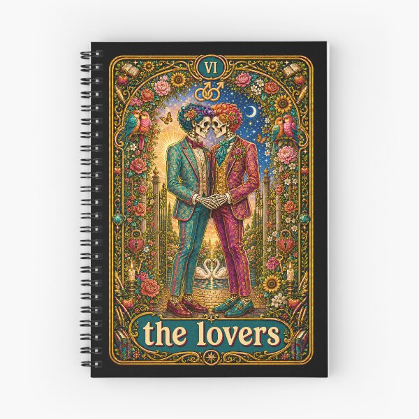 Item preview, Funny Tarot Skeleton - The Lovers Gay Couple designed and sold by Travelslightly.