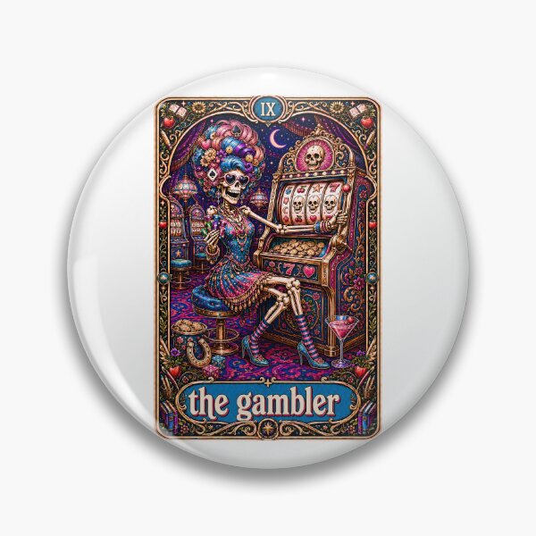 Item preview, Funny Tarot Skeleton - The Lovers Gambler designed and sold by Travelslightly.