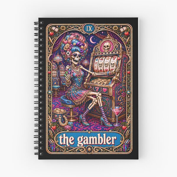 Item preview, Funny Tarot Skeleton - The Lovers Gambler designed and sold by Travelslightly.
