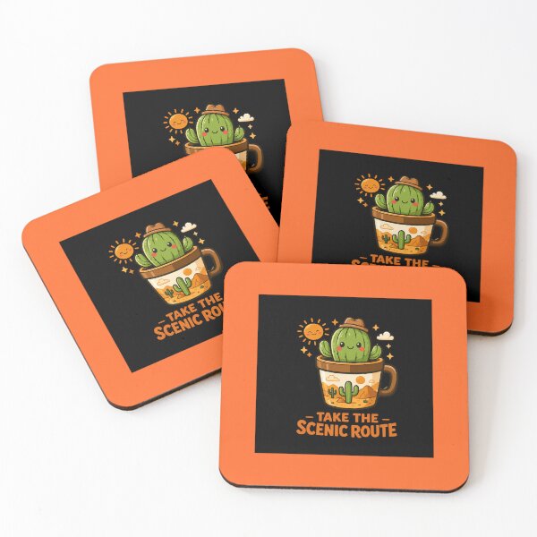 Item preview, Take The Scenic Route Cactus Travel Design designed and sold by     GoodVibe Prints.