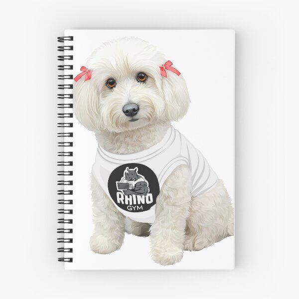 Item preview, Cute White Poodle Dog with Pink Bows Illustration designed and sold by onebystudio.