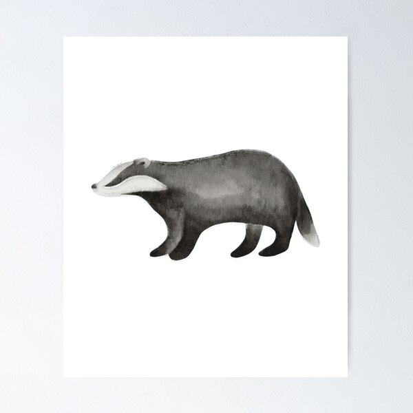 Item preview, Handpainted Watercolor Sneaky Funny Forest Baby Badger T-shirt designed and sold by ThomaasFields.