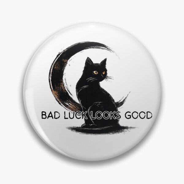 Item preview, Bad Luck Looks Good Black Cat Crescent Moon designed and sold by NESTORY-Studio.