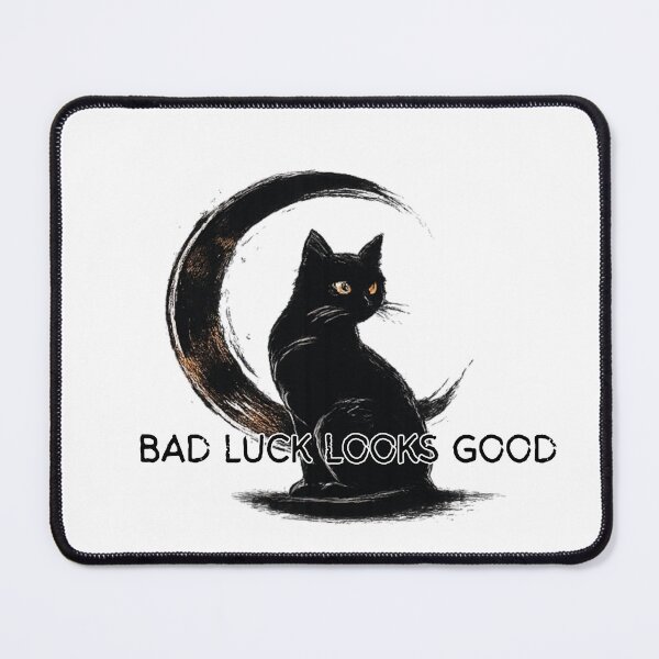 Item preview, Bad Luck Looks Good Black Cat Crescent Moon designed and sold by NESTORY-Studio.