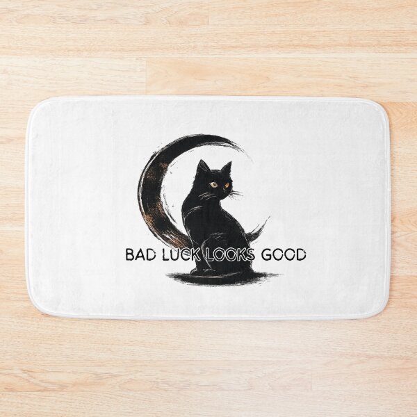 Item preview, Bad Luck Looks Good Black Cat Crescent Moon designed and sold by NESTORY-Studio.