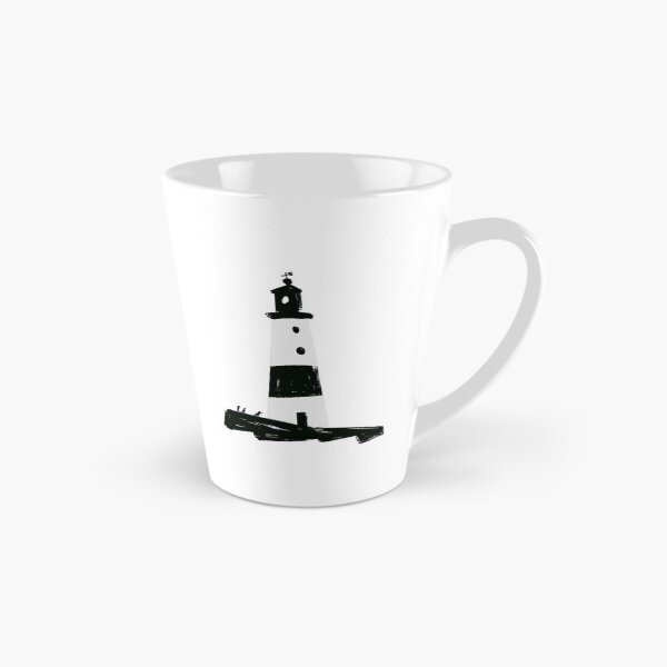 Item preview, Watercolor Lighthouse Nautical Illustration – black and White Coastal Lighthouse designed and sold by Ramona-Gliga.