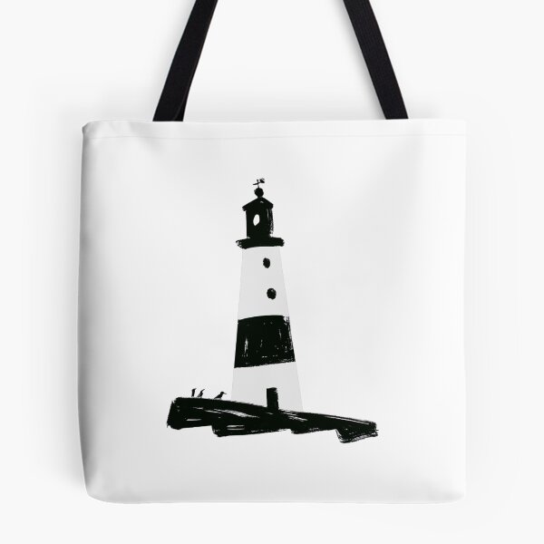 Item preview, Watercolor Lighthouse Nautical Illustration – black and White Coastal Lighthouse designed and sold by Ramona-Gliga.