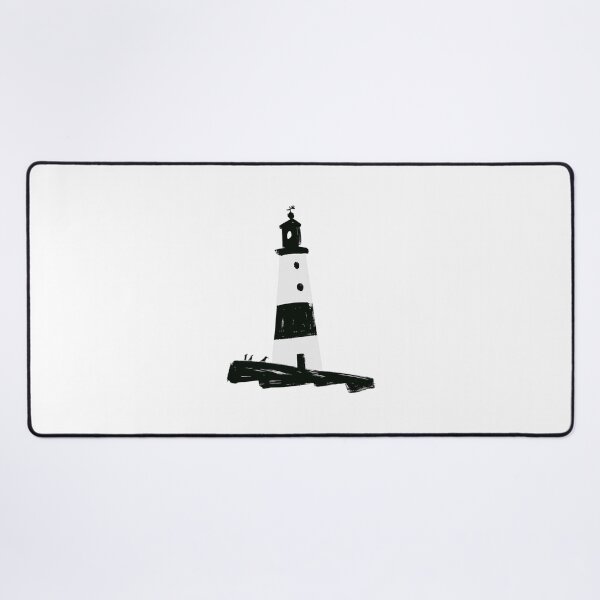 Item preview, Watercolor Lighthouse Nautical Illustration – black and White Coastal Lighthouse designed and sold by Ramona-Gliga.