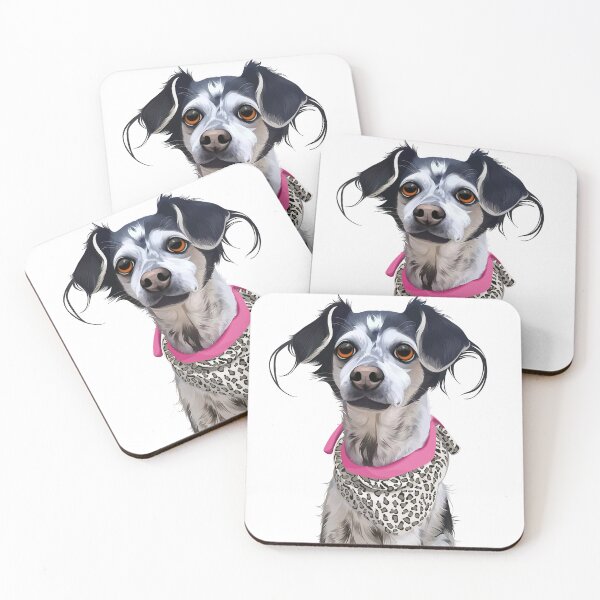 Item preview, Cute Dog with Leopard Bandana Vector Illustration designed and sold by onebystudio.