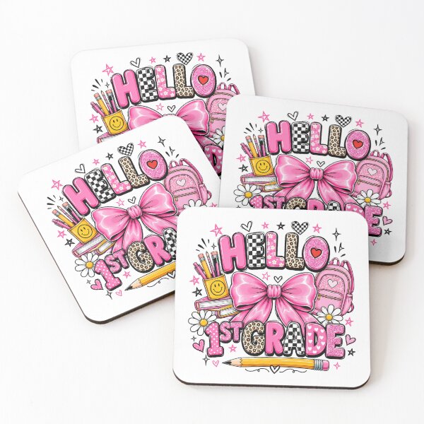 Item preview, Hello 1st Grade Cute Pink Bow Back To School designed and sold by QuiteOrbit.