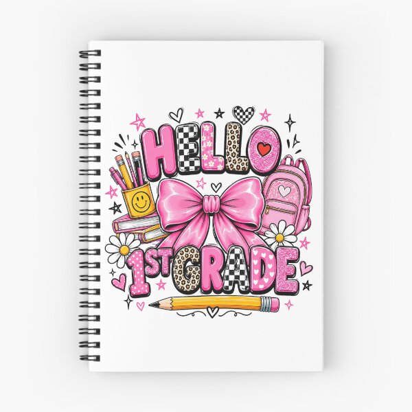 Item preview, Hello 1st Grade Cute Pink Bow Back To School designed and sold by QuiteOrbit.