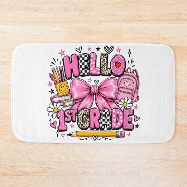 Item preview, Hello 1st Grade Cute Pink Bow Back To School designed and sold by QuiteOrbit.