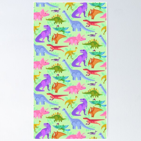Item preview, Pastel Prehistoric Dinosaurs - Nursery Seamless Pattern designed and sold by Billy Morfo™.