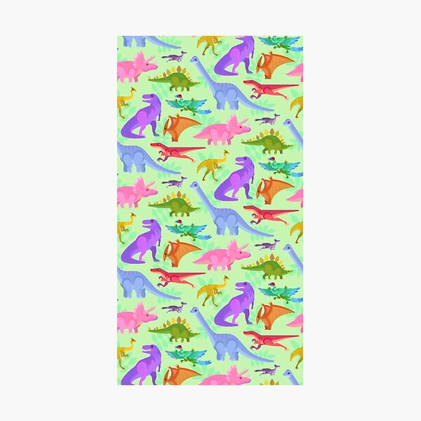 Item preview, Pastel Prehistoric Dinosaurs - Nursery Seamless Pattern designed and sold by Billy Morfo™.