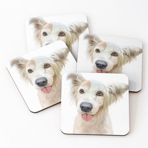 Item preview, Cute Happy Scruffy White Dog Vector Illustration designed and sold by onebystudio.