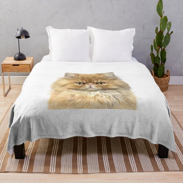 Item preview, Fluffy Flat Face Persian Ginger Cat Vector Illustration designed and sold by onebystudio.