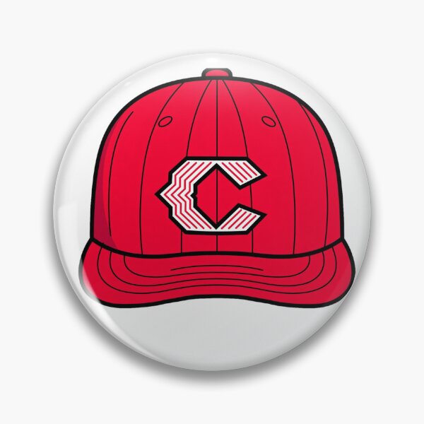 Item preview, Red C Baseball Cap - Bold Retro Varsity C Hat Sticker designed and sold by PufferPhishDzn.