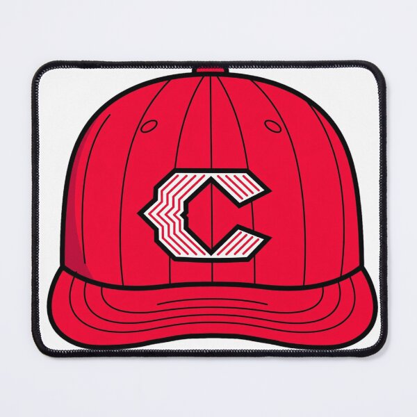Item preview, Red C Baseball Cap - Bold Retro Varsity C Hat Sticker designed and sold by PufferPhishDzn.