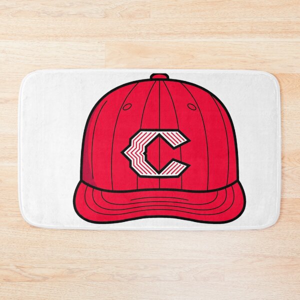 Item preview, Red C Baseball Cap - Bold Retro Varsity C Hat Sticker designed and sold by PufferPhishDzn.