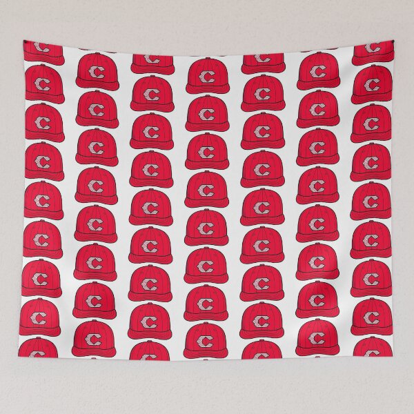 Item preview, Red C Baseball Cap - Bold Retro Varsity C Hat Sticker designed and sold by PufferPhishDzn.
