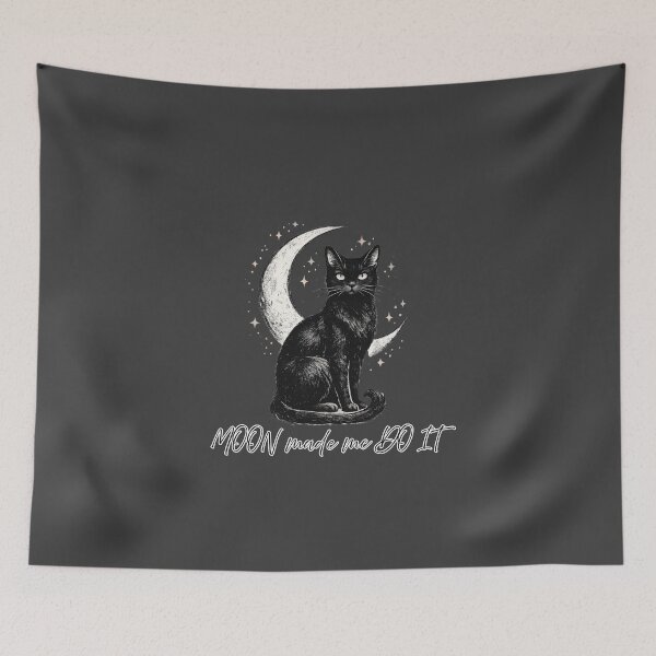 Item preview, Bad Luck Looks Good Black Cat Crescent Moon designed and sold by NESTORY-Studio.