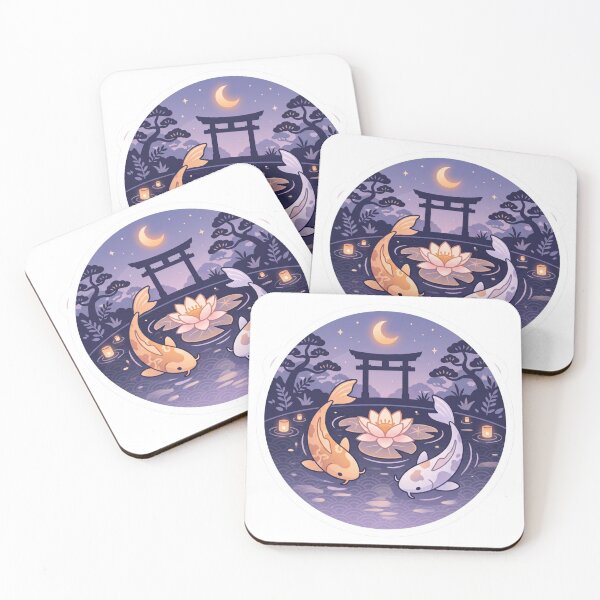 Item preview, Koi fish in the middle of the night designed and sold by SoraPetals.