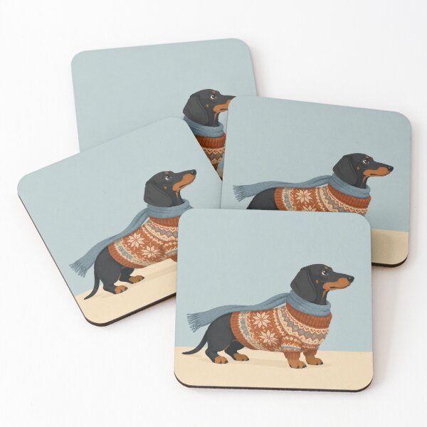 Item preview, Après Ski Dachshund Print | Fair Isle Sweater Dog Art | Winter Dog Illustration designed and sold by Clementine Club.