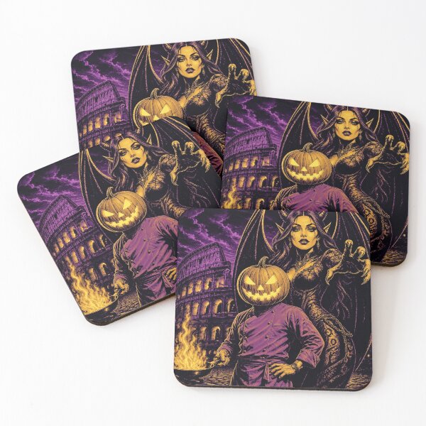 Item preview, Headless Horseman Coliseum Chef – Purple and Gold Halloween Art designed and sold by TheHorsemanRidesAgain.