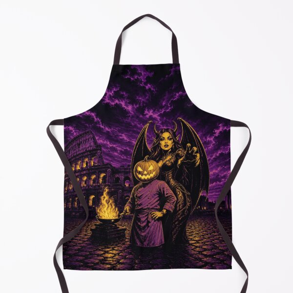 Item preview, Headless Horseman Coliseum Chef – Purple and Gold Halloween Art designed and sold by TheHorsemanRidesAgain.