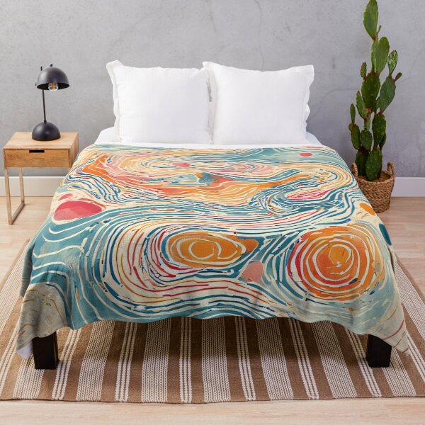 Item preview, Abstract flowing shapes in warm pastel shades designed and sold by Mianku | Für das Leben.
