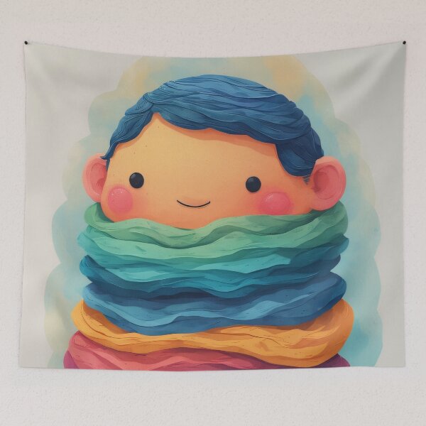 Item preview, Colorful ball of yarn with a cute face on top designed and sold by Mianku | Für das Leben.