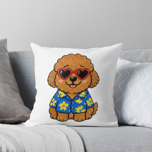 Item preview, Cool Hawaiian Poodle  designed and sold by evavv-studio.