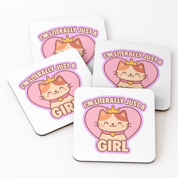 Item preview, I'm Literally Just A Girl Cat Tee designed and sold by AlenJaclenee.