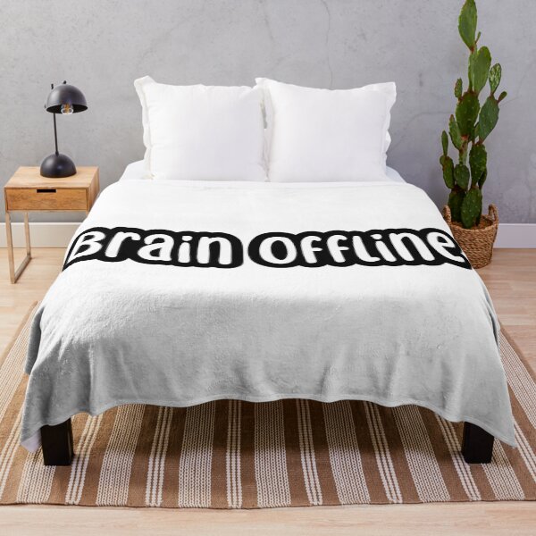 Item preview, Brain Offline, Outline Typography designed and sold by Memes N Lore .