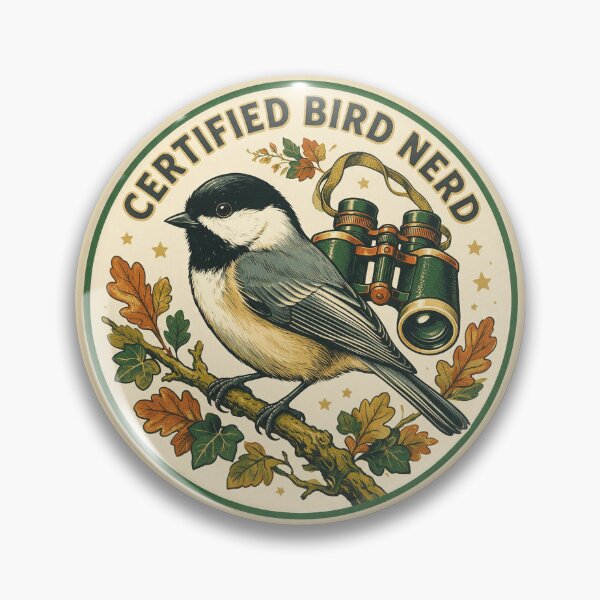 Item preview, Certified Bird Nerd Vintage Birdwatching Badge designed and sold by limos.