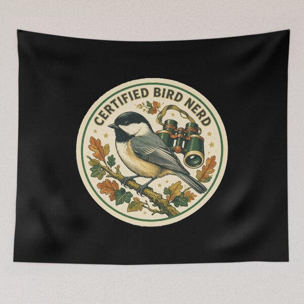 Item preview, Certified Bird Nerd Vintage Birdwatching Badge designed and sold by limos.